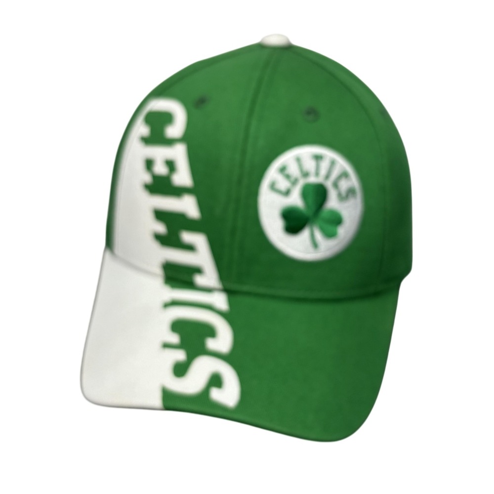 Boston Celtics NBA Licensed Adjustable Hat White/Green OSFM Basketball Shamrock